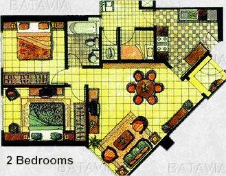 Floor Plan for 2 Bedroom Apartment