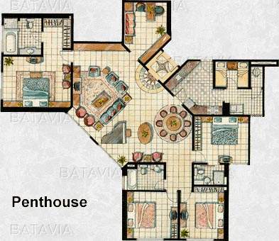 Floor Plan for Penthouse Apartment